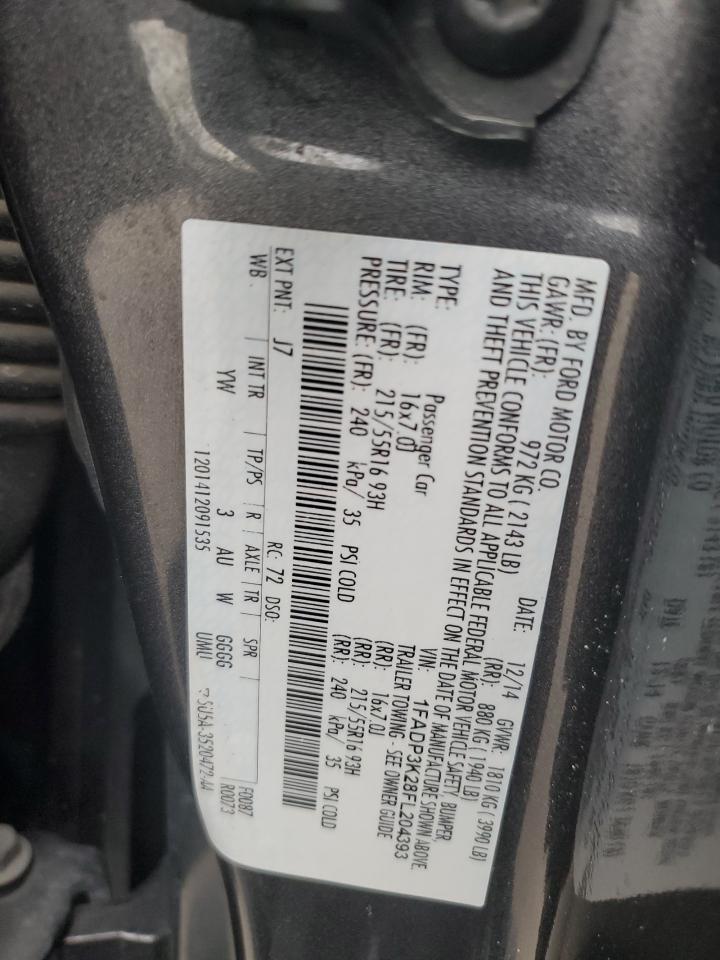 1FADP3K28FL204393 2015 FORD FOCUS - Image 13