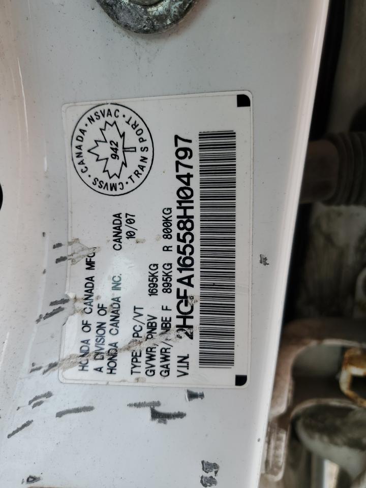 2008 Honda Civic Lx VIN: 2HGFA16558H104797 Lot: 60906125