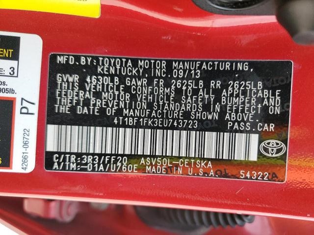 4T1BF1FK3EU743723 2014 Toyota Camry L