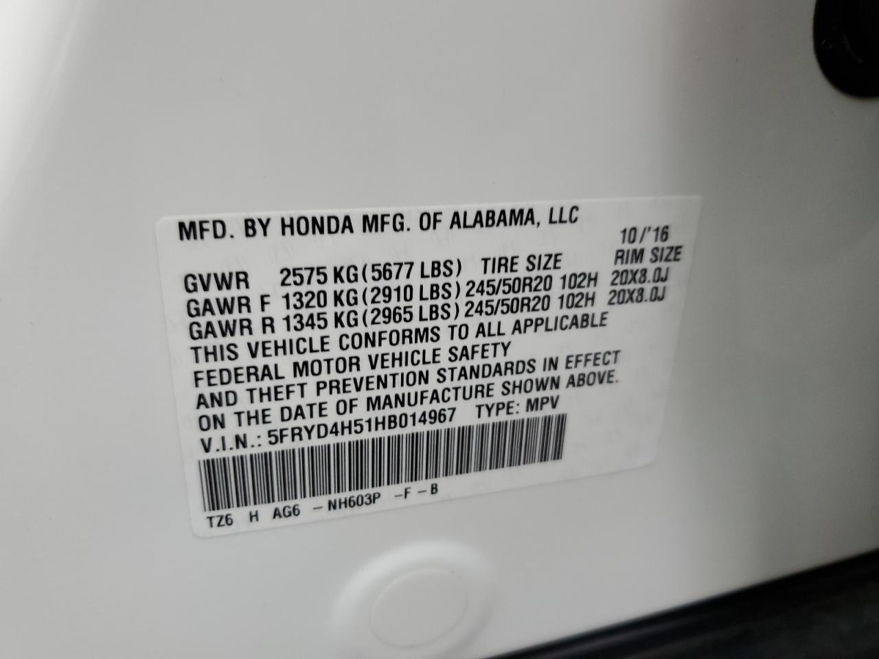 2017 Acura Mdx Technology VIN: 5FRYD4H51HB014967 Lot: 64298084