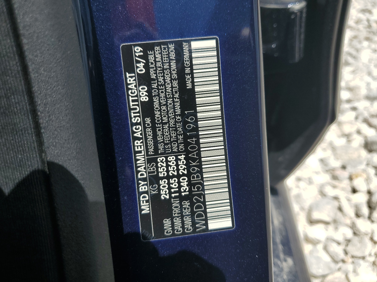 WDD2J5JB9KA041961 2019 Mercedes-Benz Cls 450