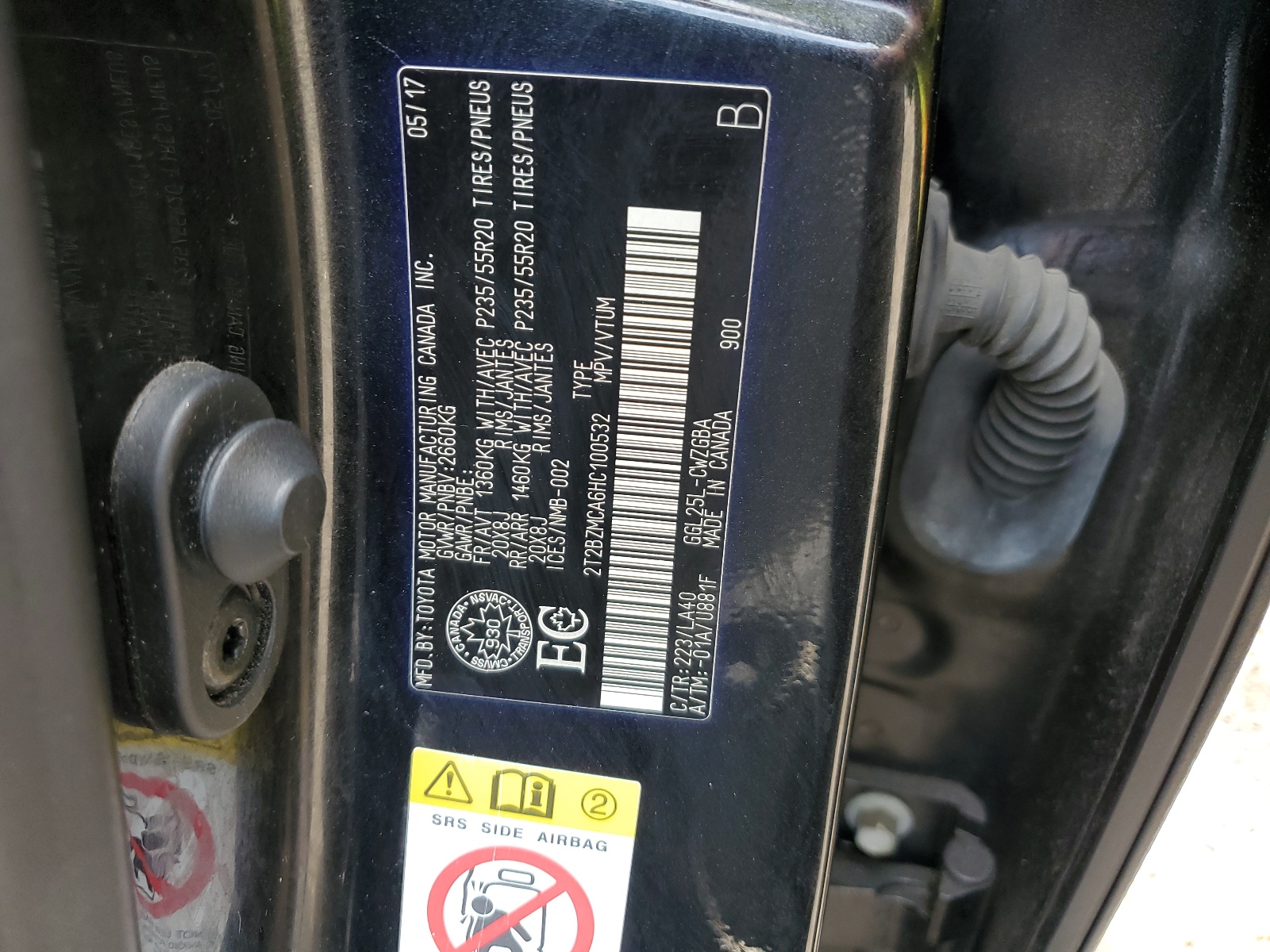 2T2BZMCA6HC100532 2017 Lexus Rx 350 Base