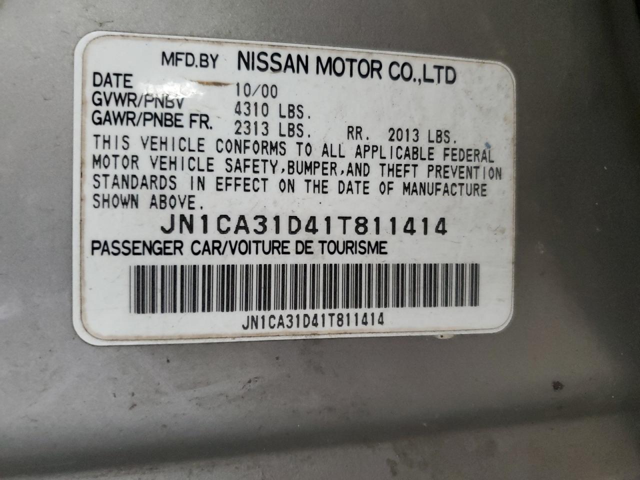 JN1CA31D41T811414 2001 Nissan Maxima Gxe