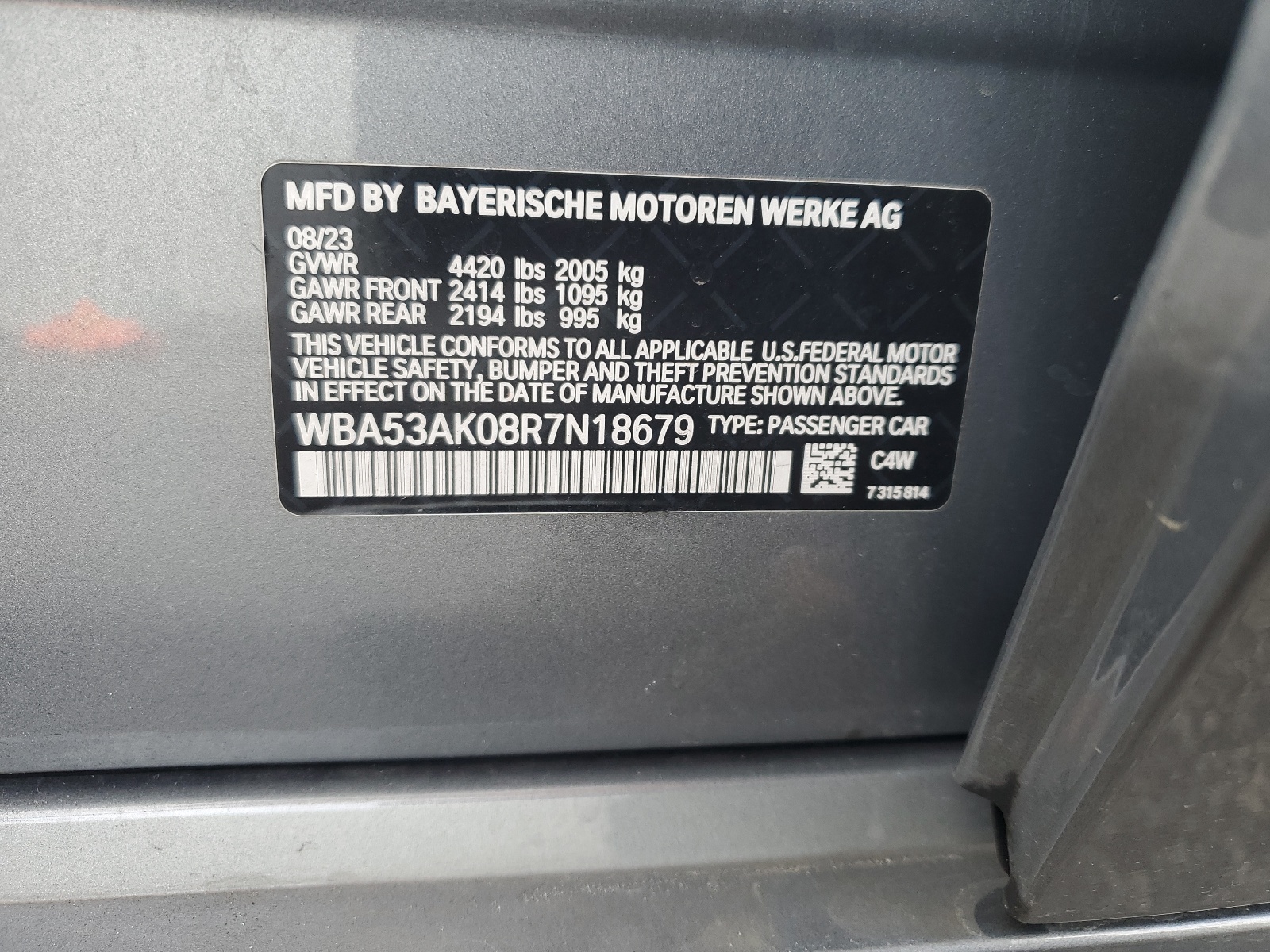 WBA53AK08R7N18679 2024 BMW 228I