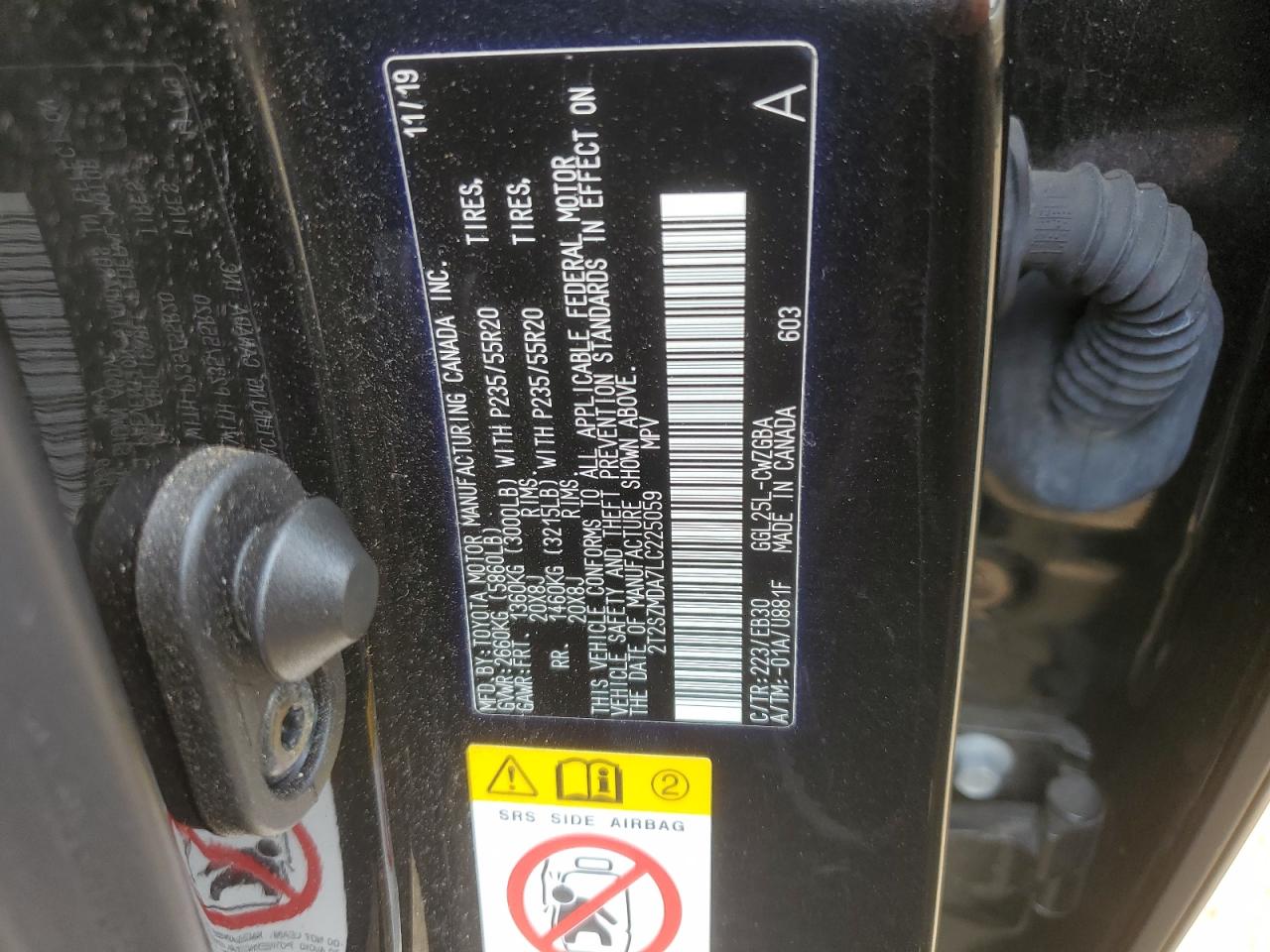 2020 Lexus Rx 350 F Sport VIN: 2T2SZMDA7LC225059 Lot: 65221074