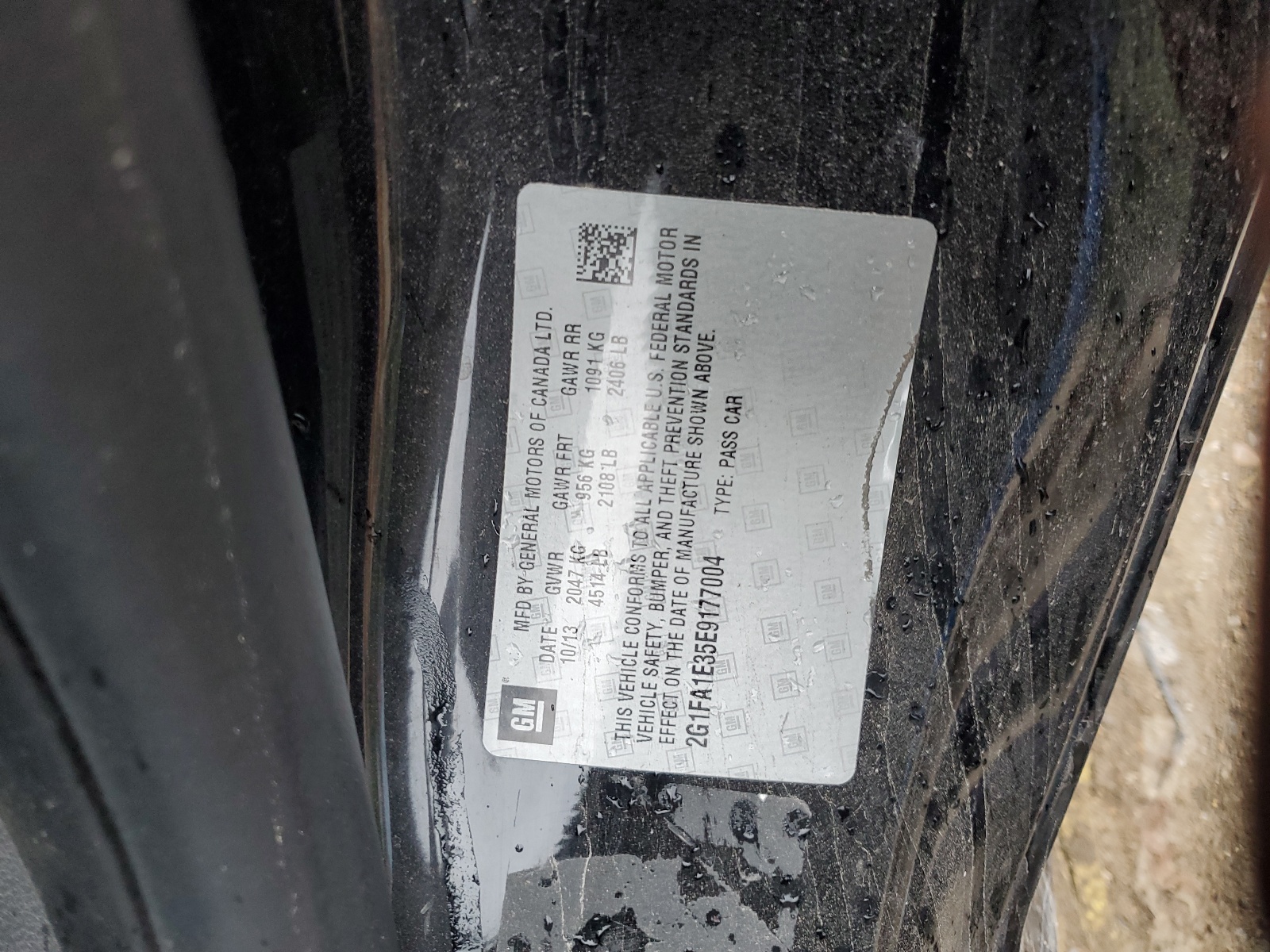 2G1FA1E35E9177004 2014 Chevrolet Camaro Ls