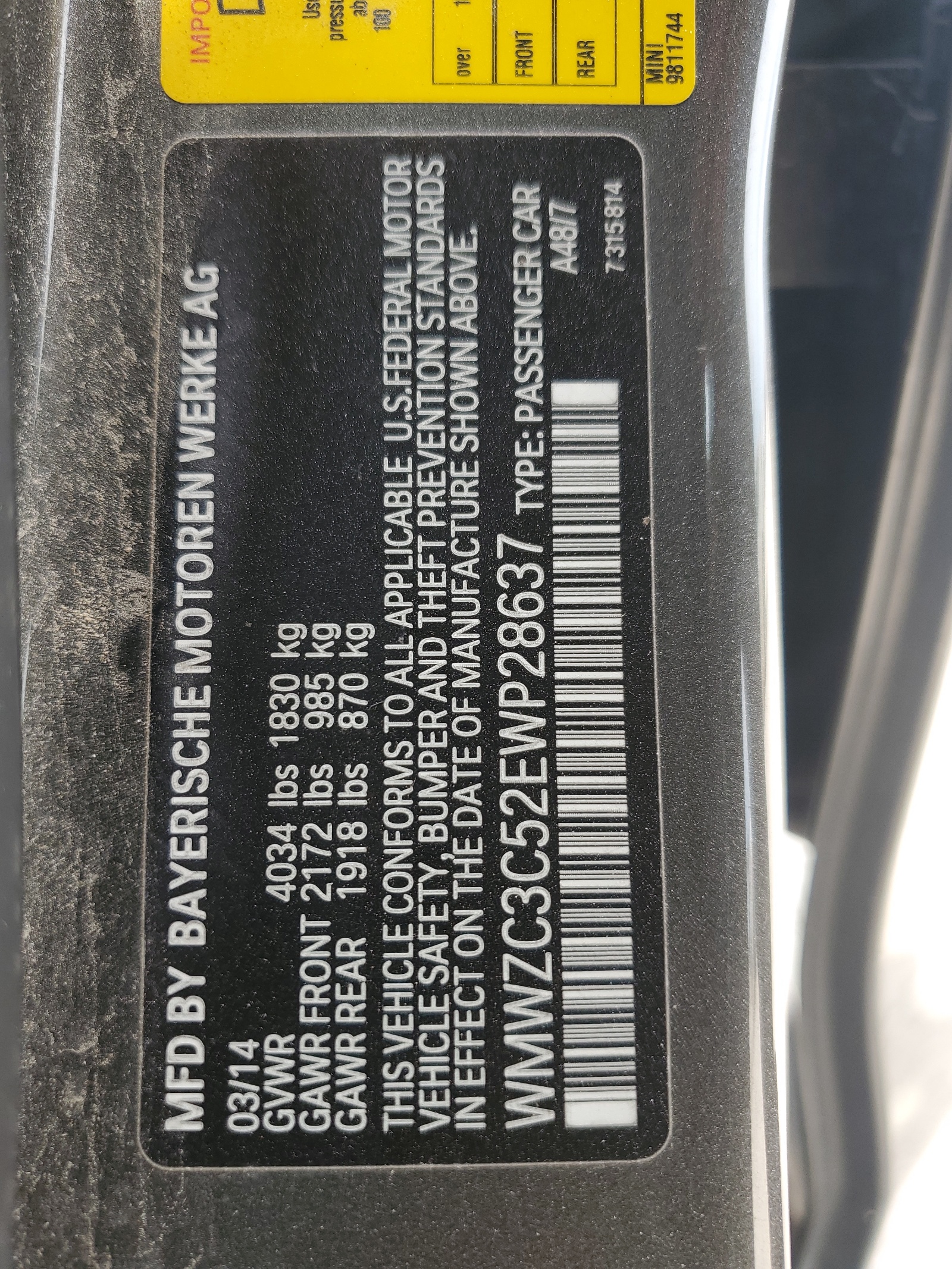 WMWZC3C52EWP28637 2014 Mini Cooper S Countryman