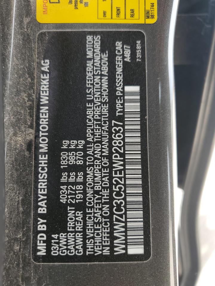 2014 Mini Cooper S Countryman VIN: WMWZC3C52EWP28637 Lot: 60153064