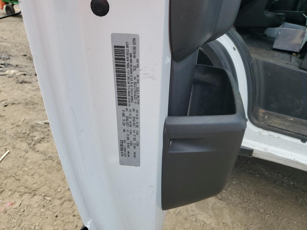 2020 Ram Promaster 2500 2500 Standard VIN: 3C6TRVVG0LE131356 Lot: 62820714
