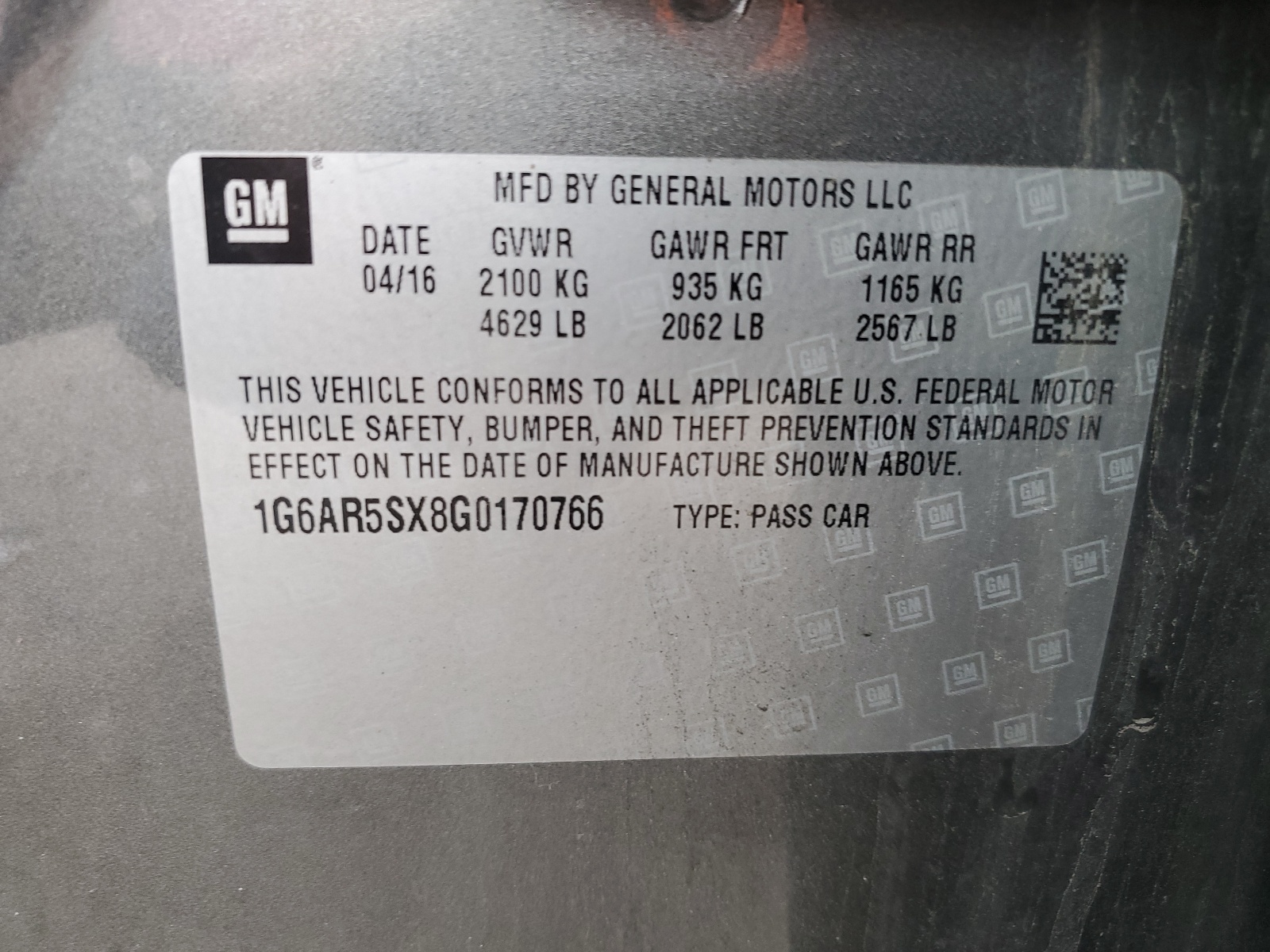 1G6AR5SX8G0170766 2016 Cadillac Cts Luxury Collection