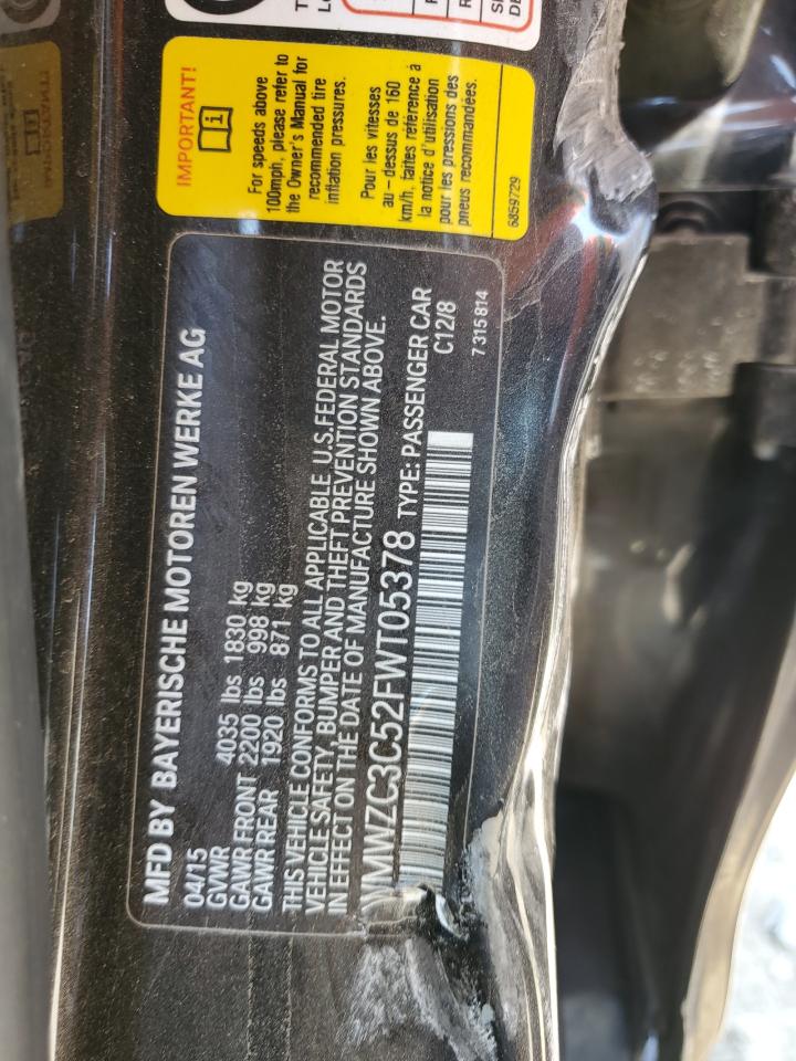 2015 Mini Cooper S Countryman VIN: WMWZC3C52FWT05378 Lot: 64904534