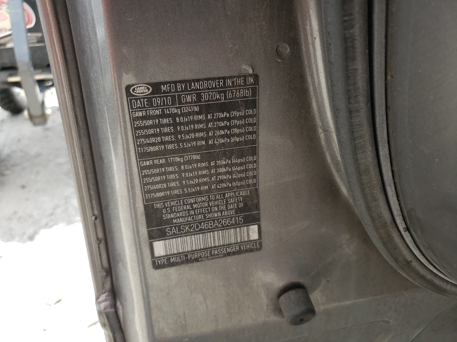 SALSK2D46BA266415 2011 Land Rover Range Rover Sport Lux