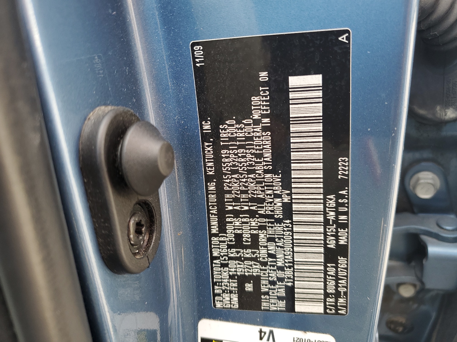 4T3BE11A99U009134 2009 Toyota Venza