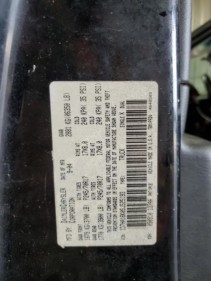 2005 Dodge Ram 1500 St VIN: 1D7HA16K05J525193 Lot: 64643834