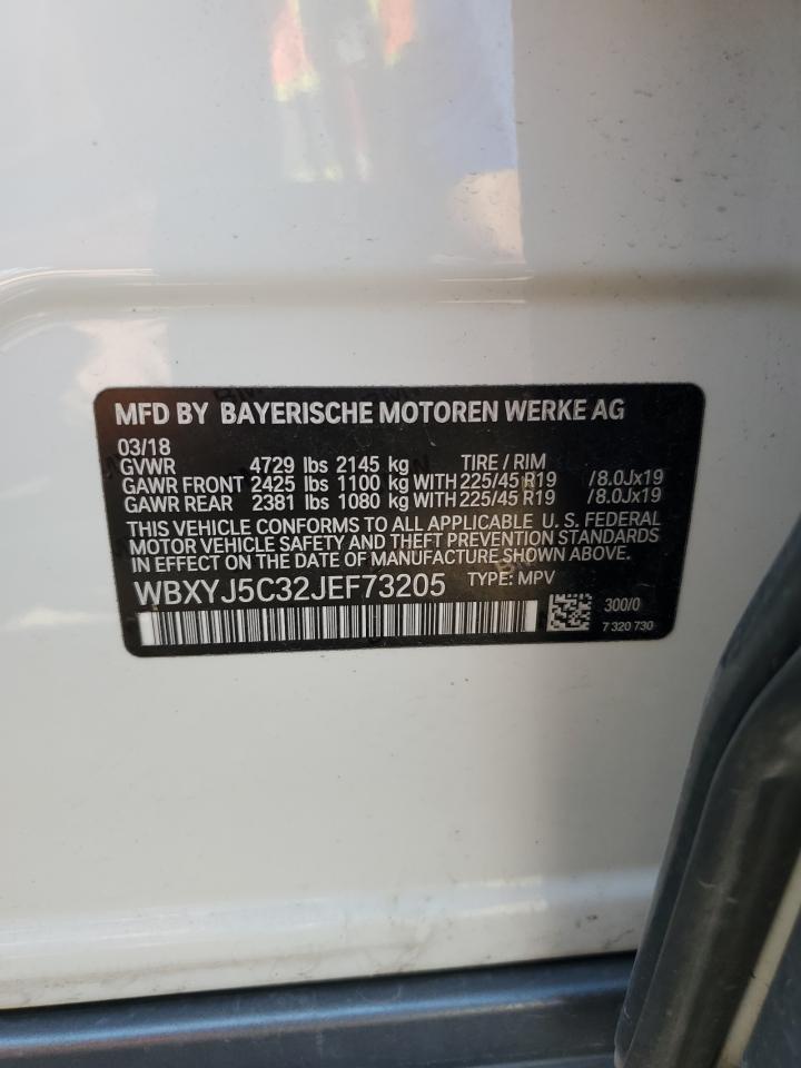 2018 BMW X2 xDrive28I VIN: WBXYJ5C32JEF73205 Lot: 62844674