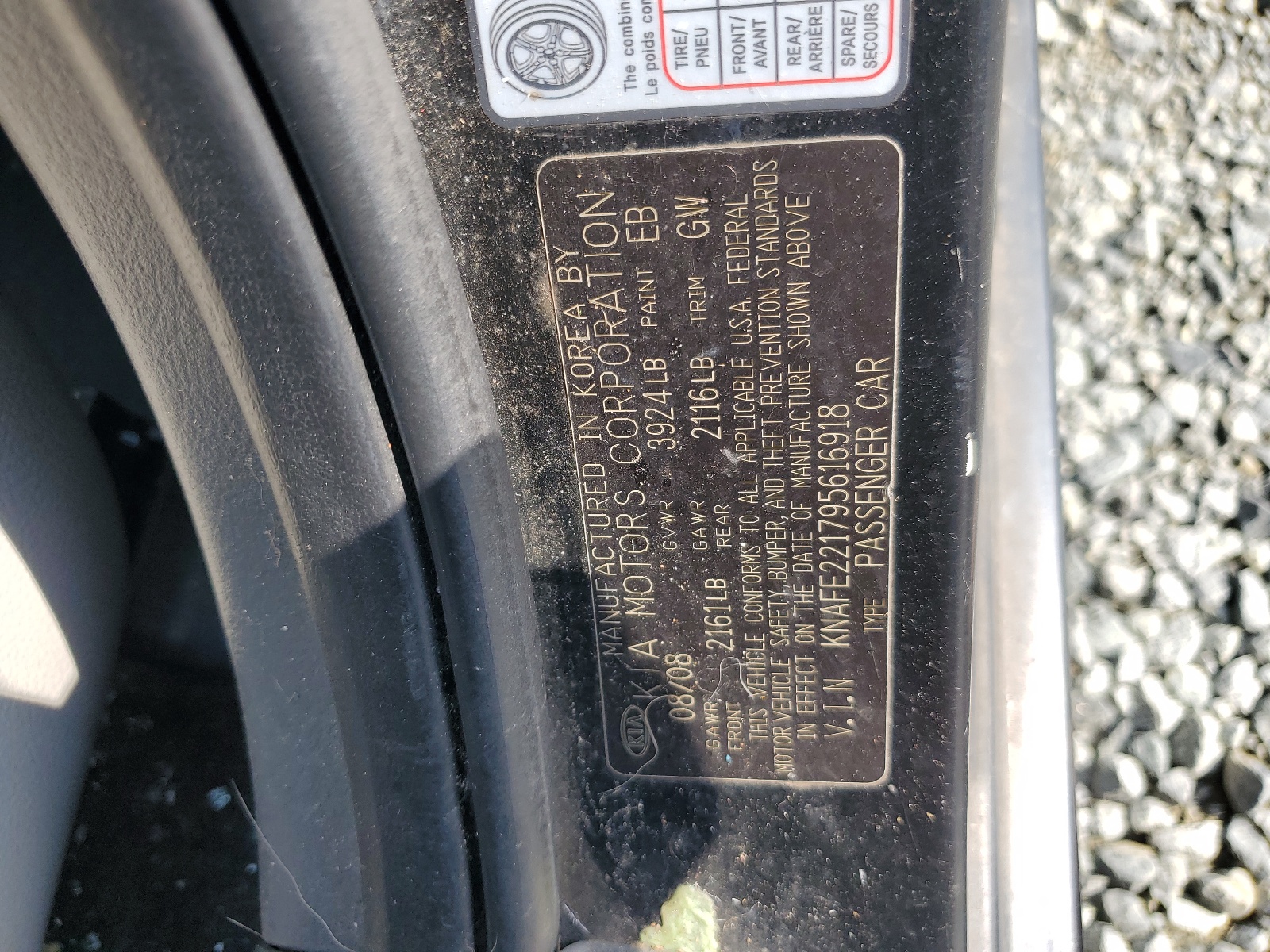 KNAFE221795616918 2009 Kia Spectra Ex