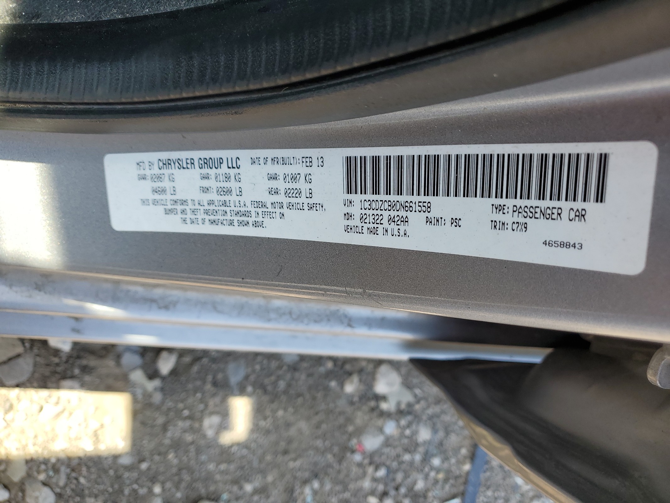 1C3CDZCB0DN661558 2013 Dodge Avenger Sxt