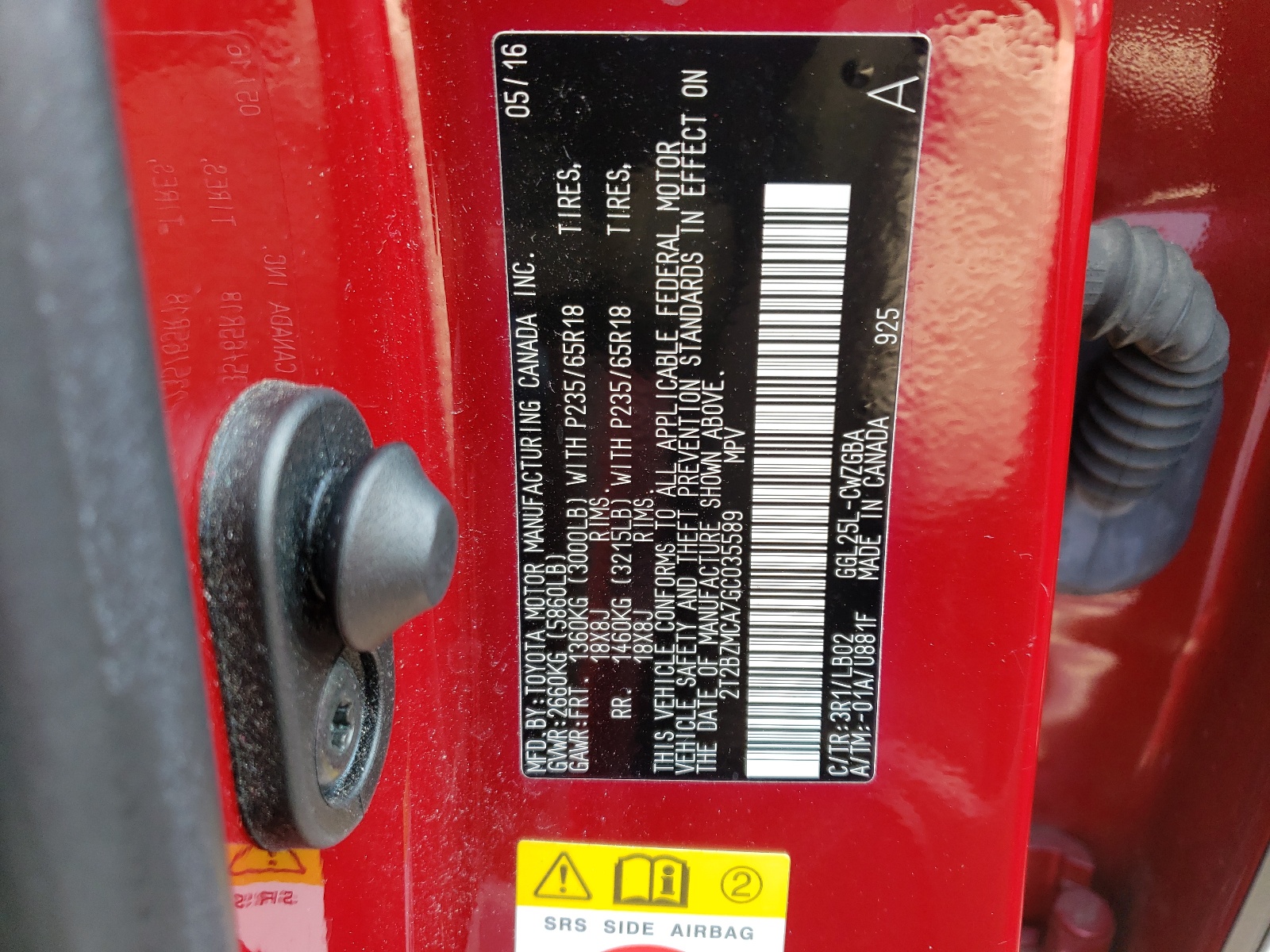 2T2BZMCA7GC035589 2016 Lexus Rx 350 Base