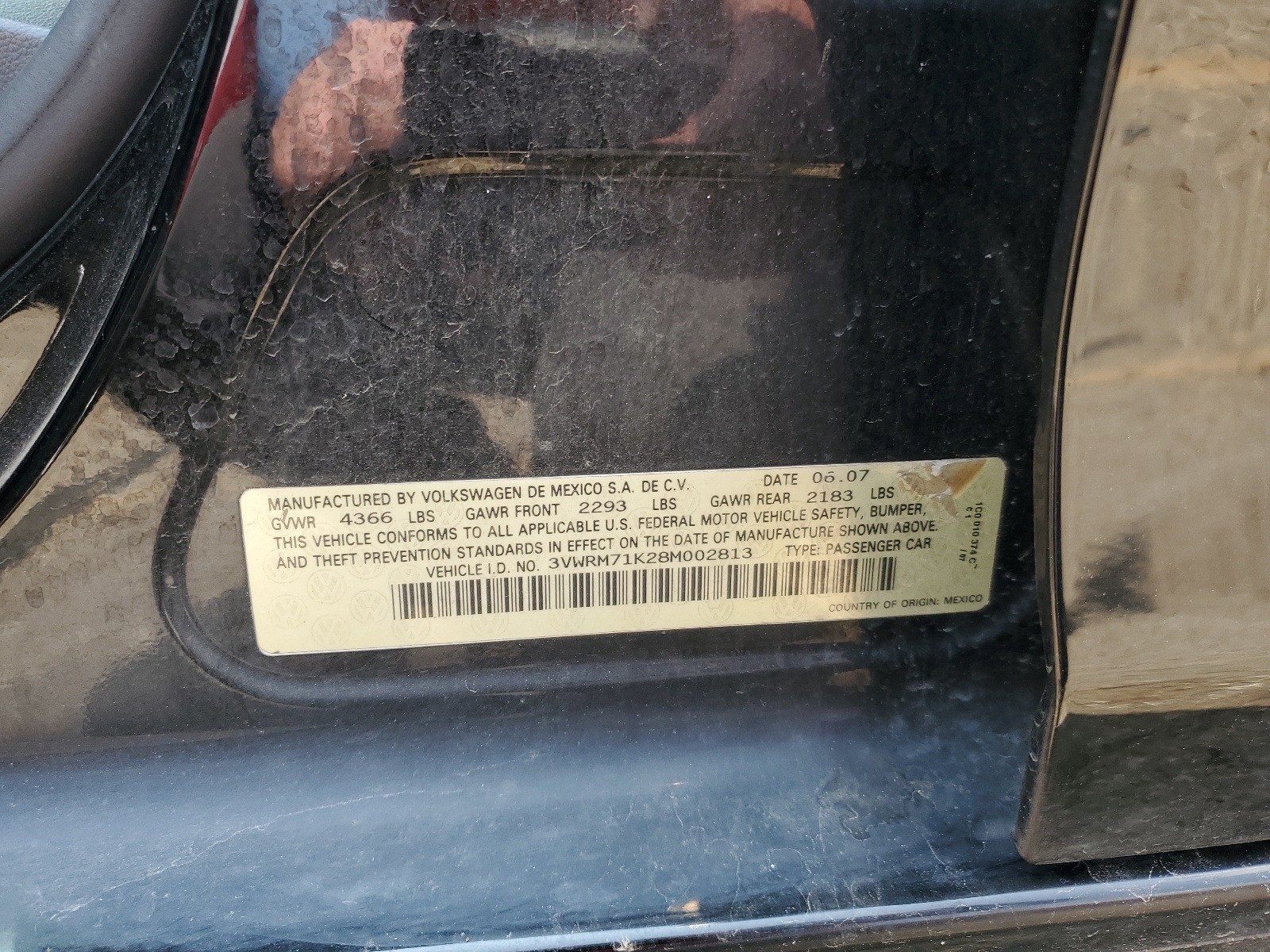 3VWRM71K28M002813 2008 Volkswagen Jetta Se