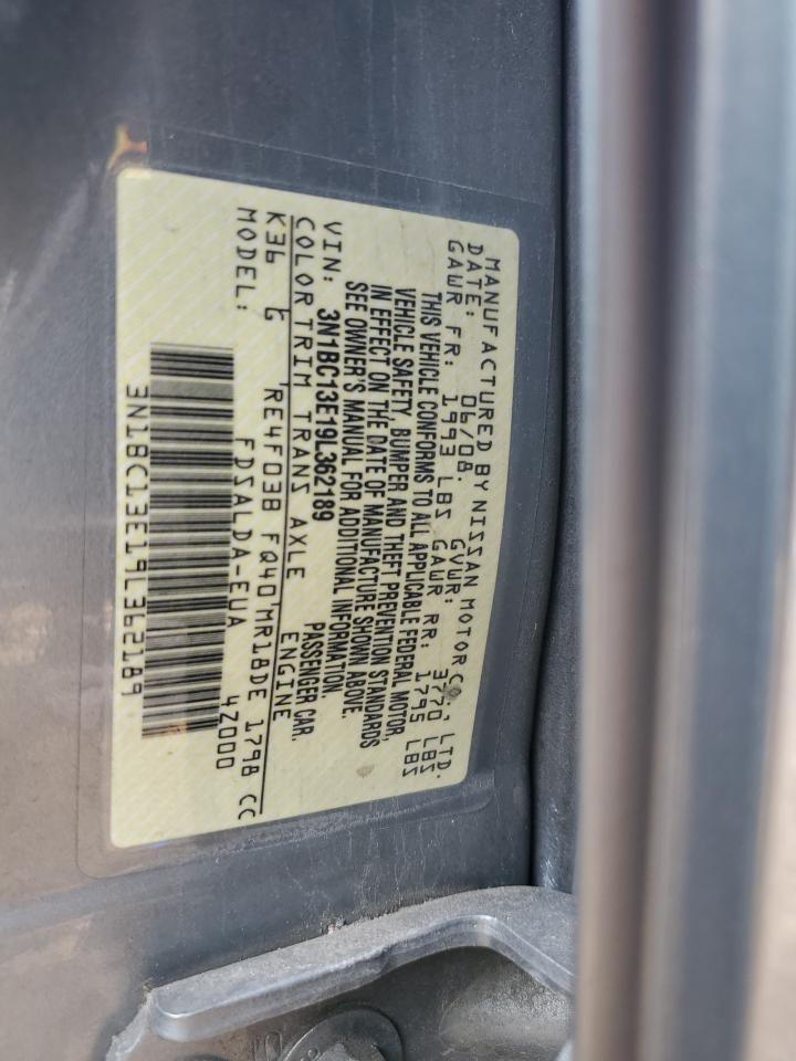 2009 Nissan Versa S VIN: 3N1BC13E19L362189 Lot: 62503974