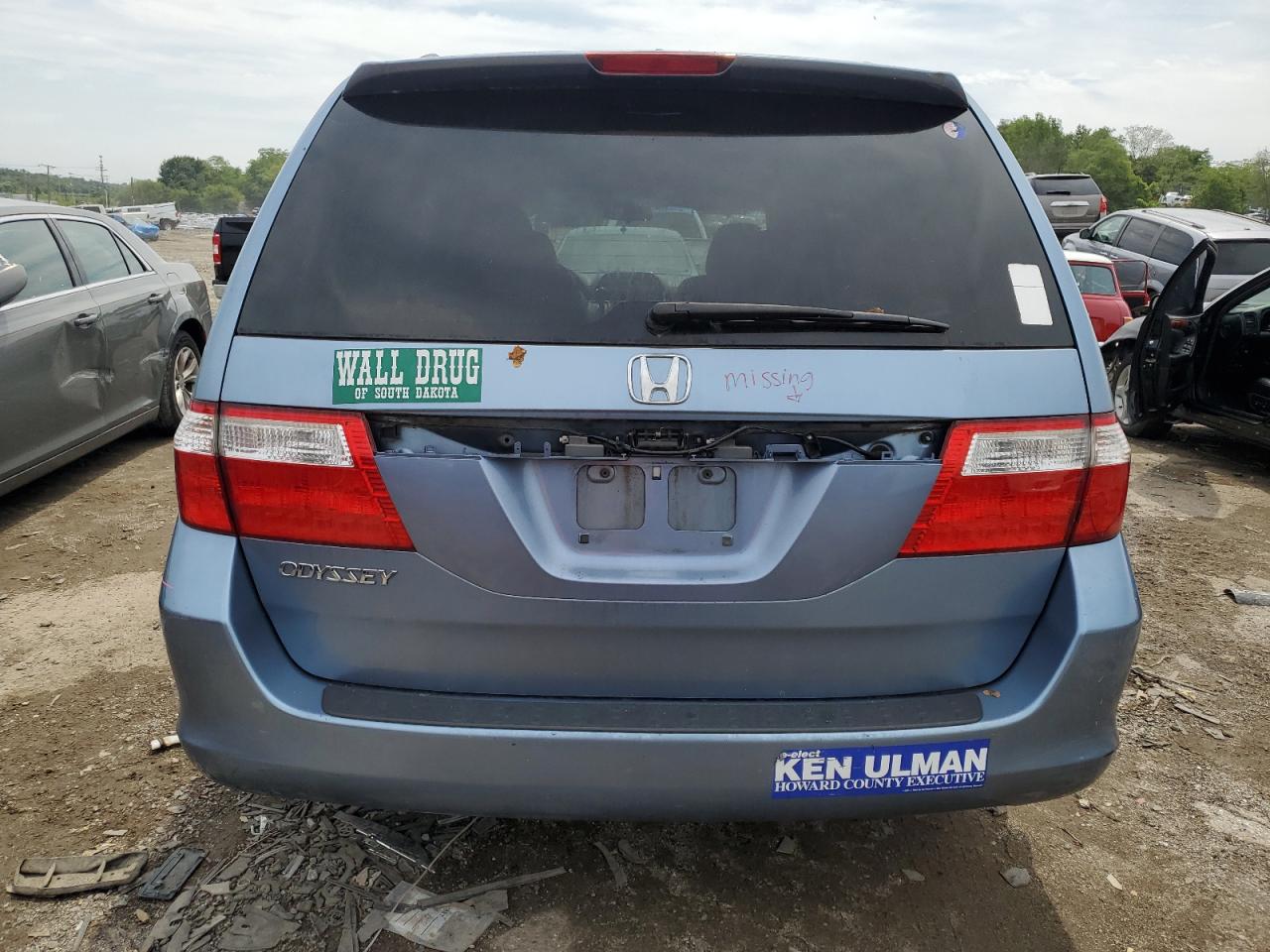 2007 Honda Odyssey Exl VIN: 5FNRL386X7B073266 Lot: 63163764