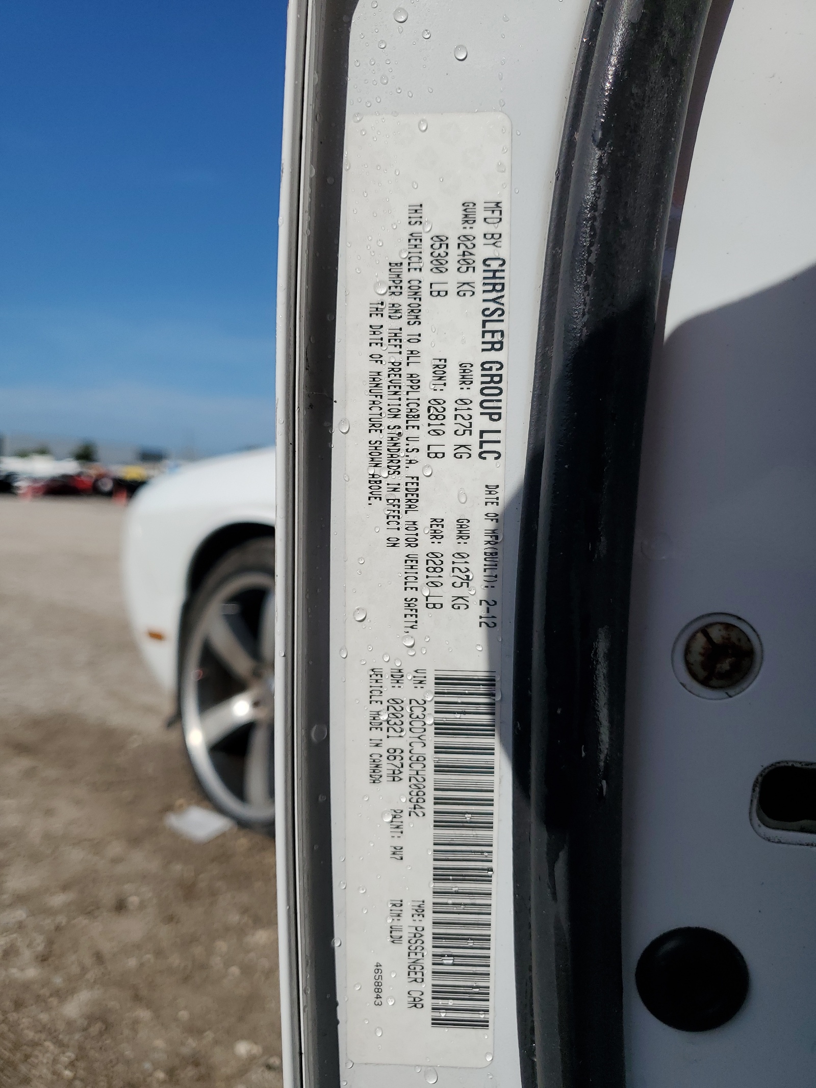 2C3CDYCJ9CH209942 2012 Dodge Challenger Srt-8