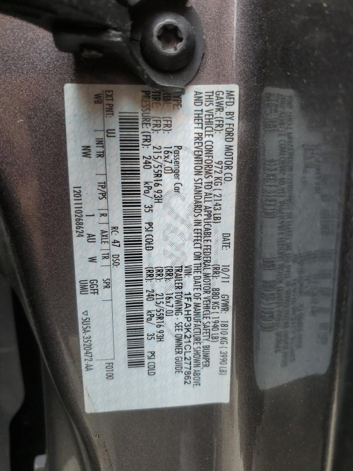 1FAHP3K21CL277862 2012 Ford Focus Se