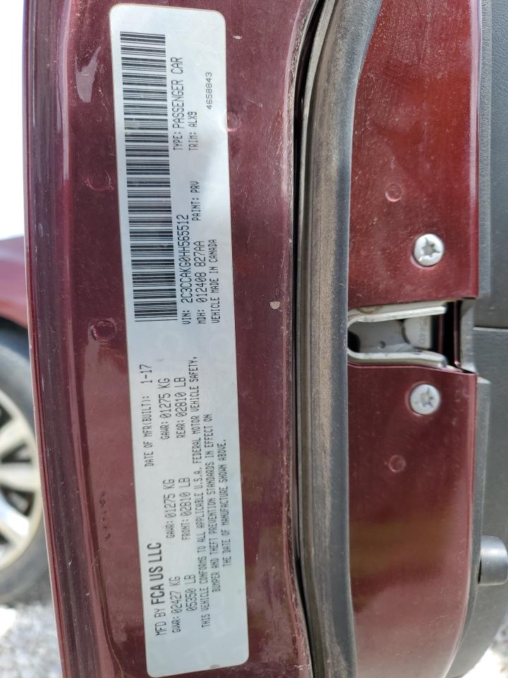 2017 Chrysler 300C VIN: 2C3CCAKG0HH565512 Lot: 63080974