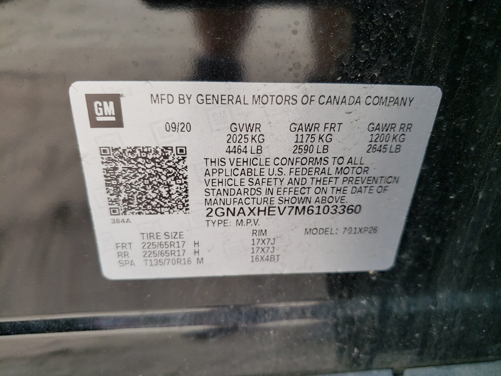 2GNAXHEV7M6103360 2021 Chevrolet Equinox Ls