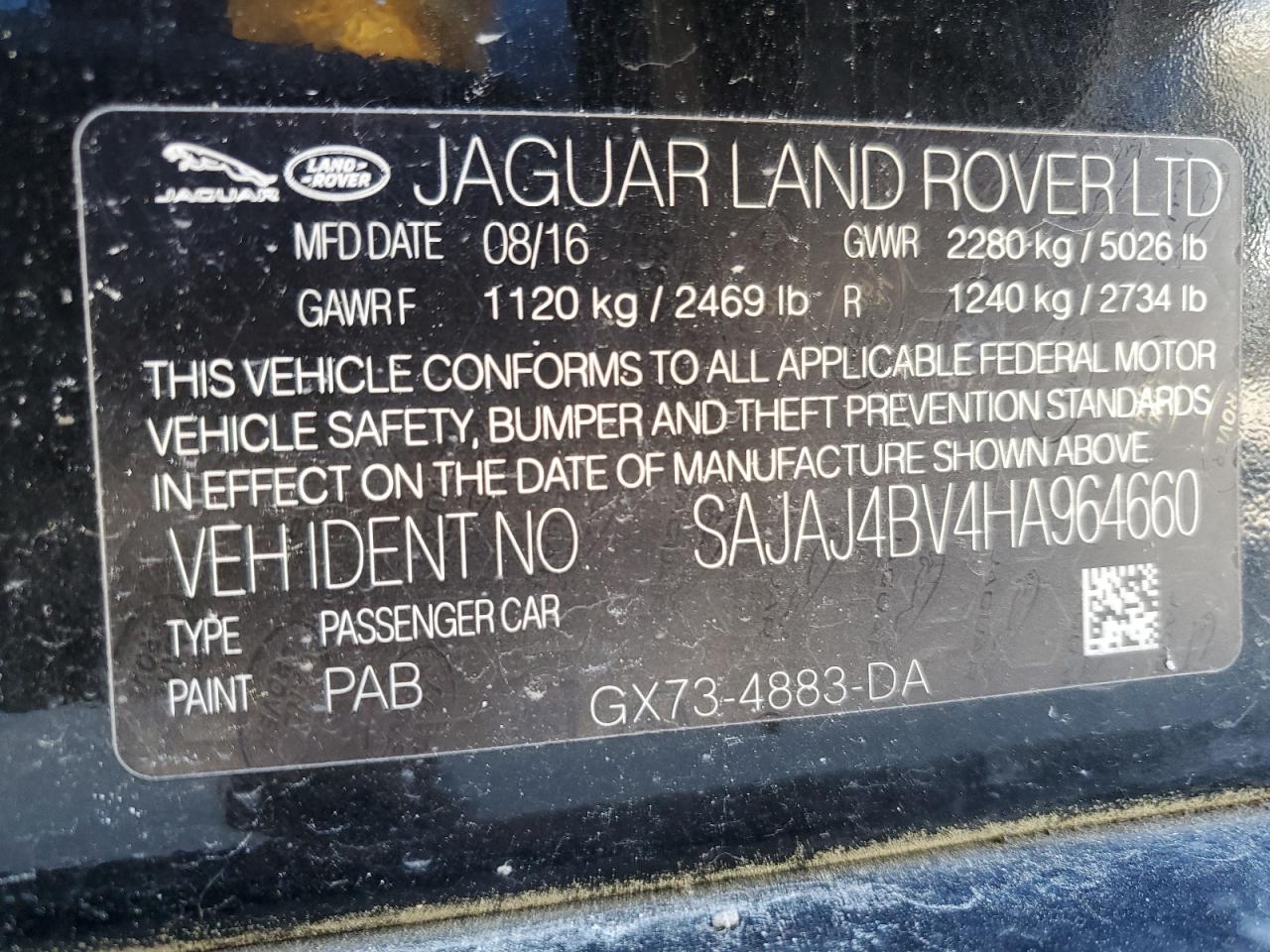 2017 Jaguar Xe Premium VIN: SAJAJ4BV4HA964660 Lot: 61239934