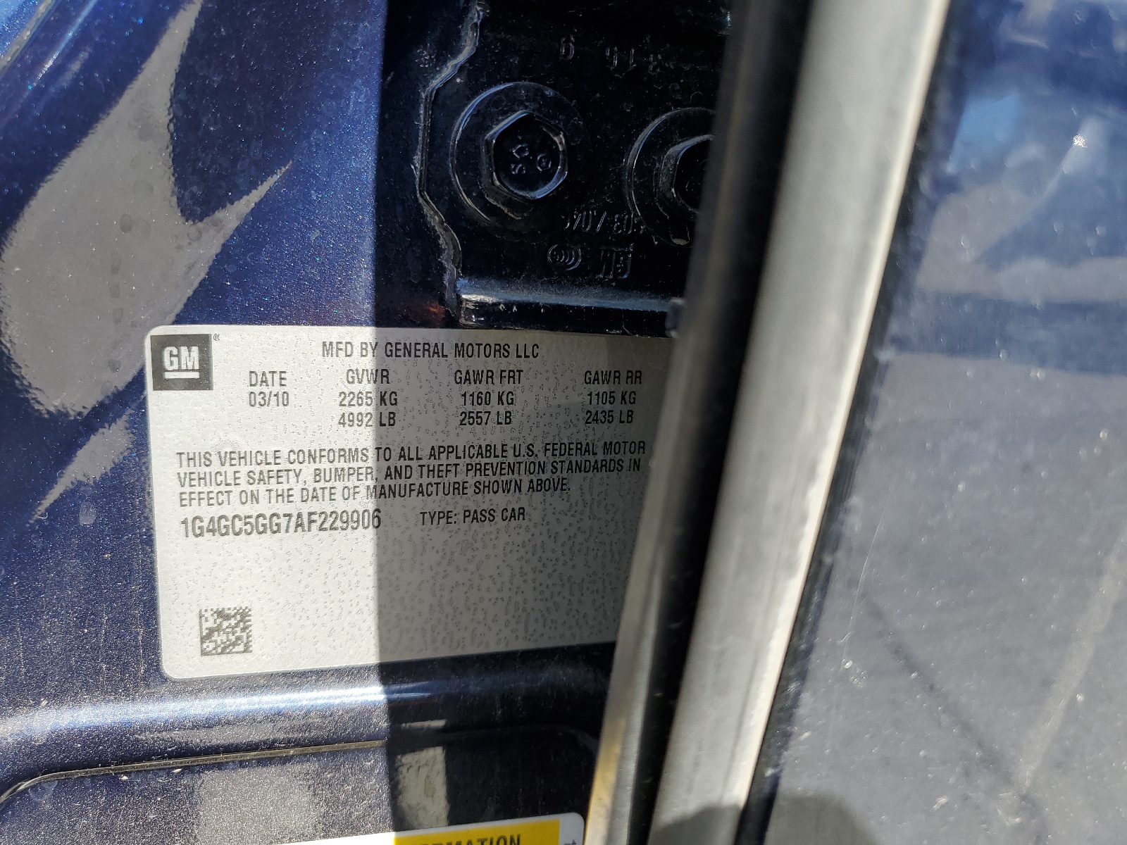 1G4GC5GG7AF229906 2010 Buick Lacrosse Cxl