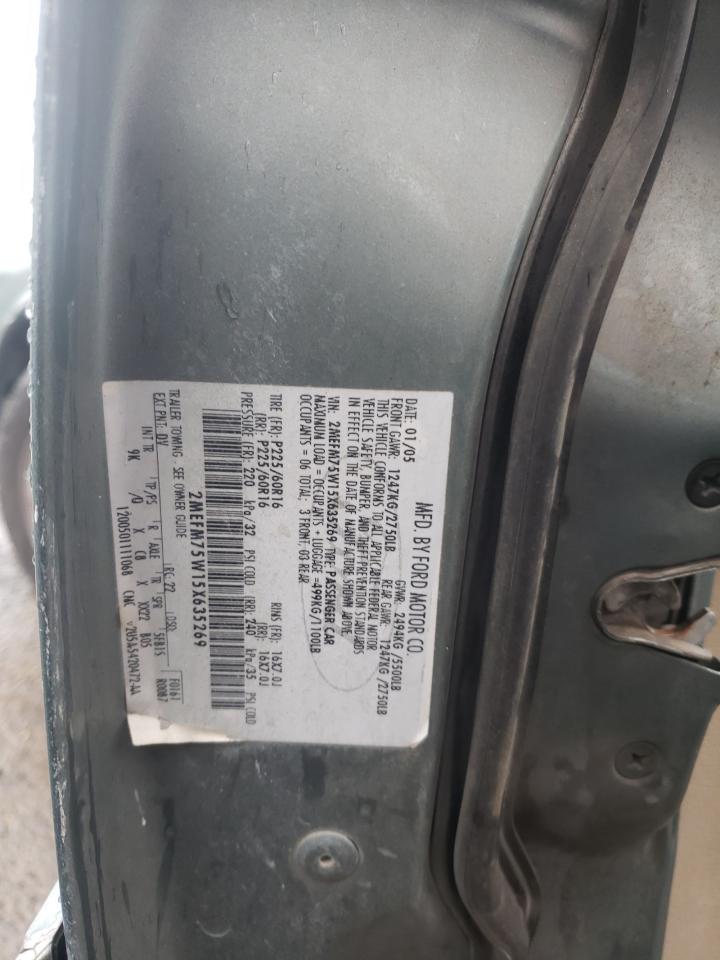 2005 Mercury Grand Marquis Ls VIN: 2MEFM75W15X635269 Lot: 64105834