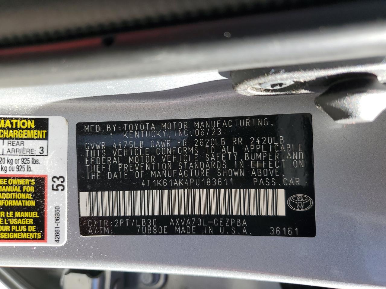 4T1K61AK4PU183611 2023 TOYOTA CAMRY - Image 12