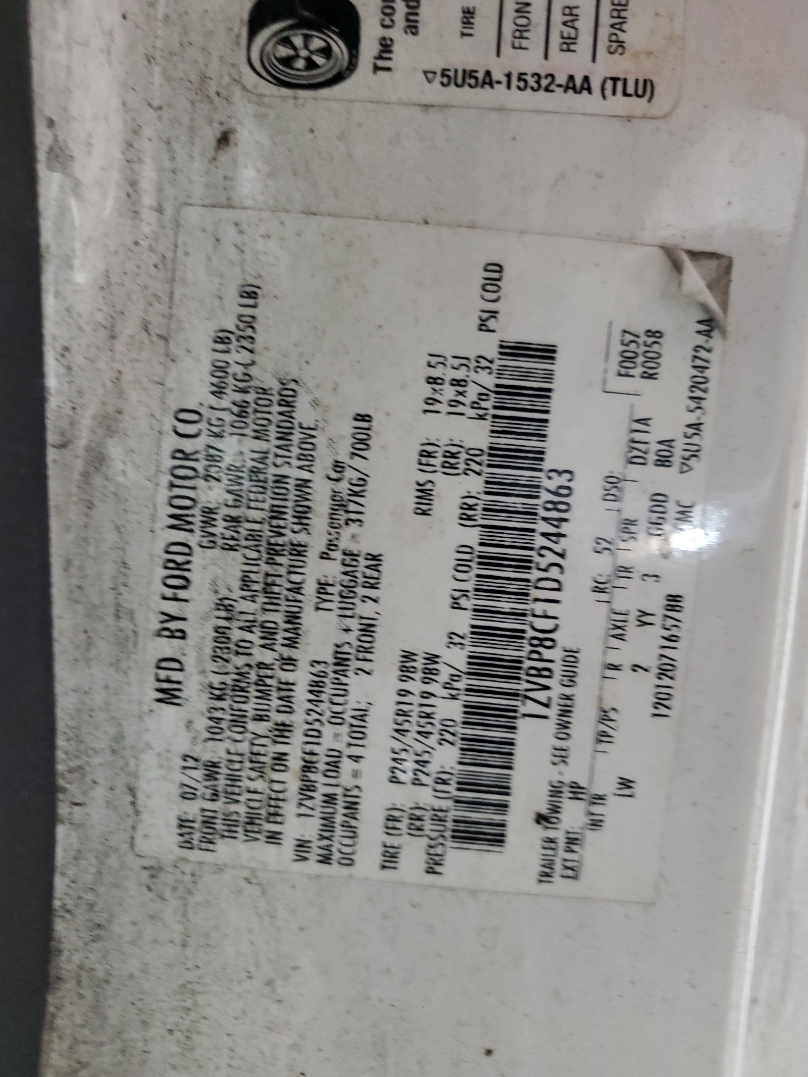 1ZVBP8CF1D5244863 2013 Ford Mustang Gt