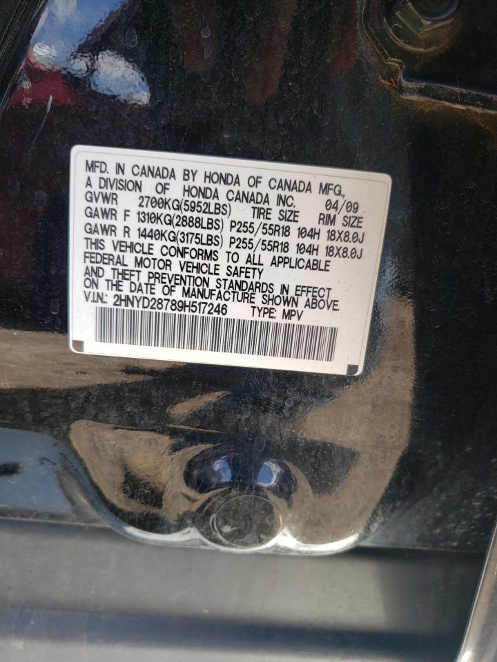 2HNYD28789H517246 2009 Acura Mdx Sport