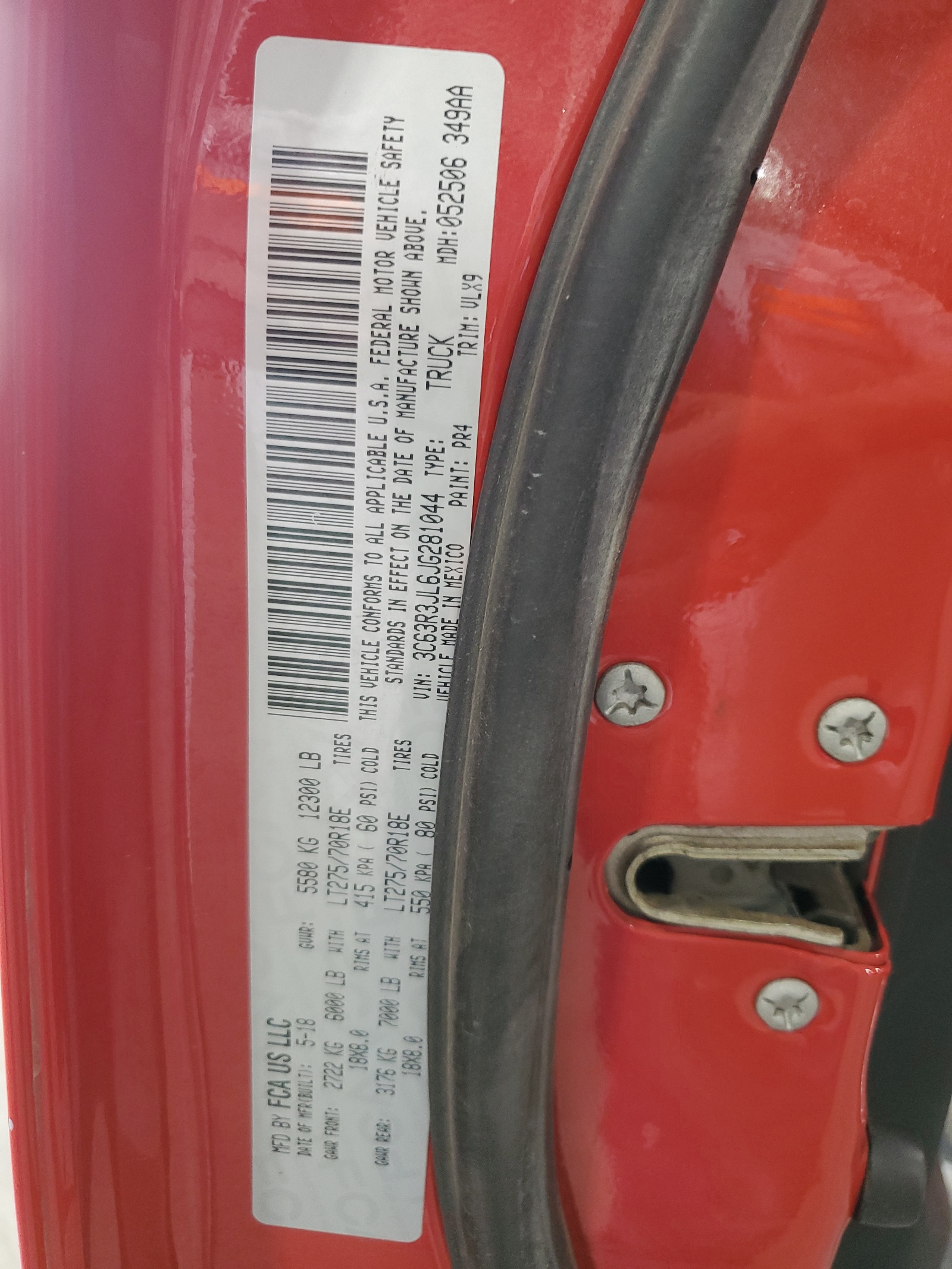 3C63R3JL6JG281044 2018 Ram 3500 Laramie