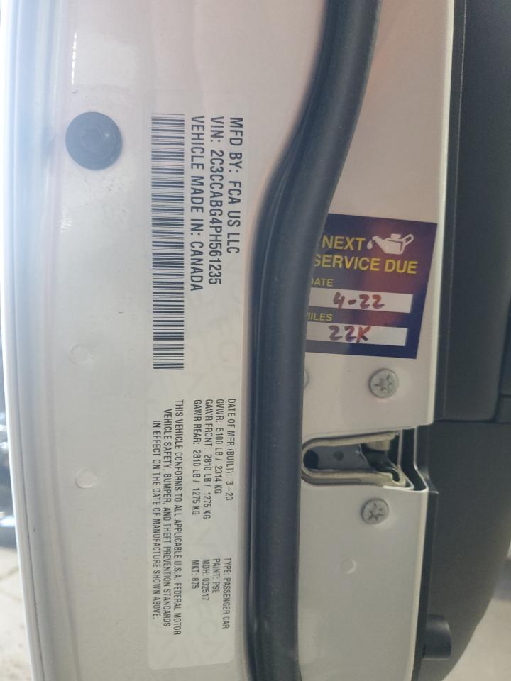 2023 Chrysler 300 S VIN: 2C3CCABG4PH561235 Lot: 62659884