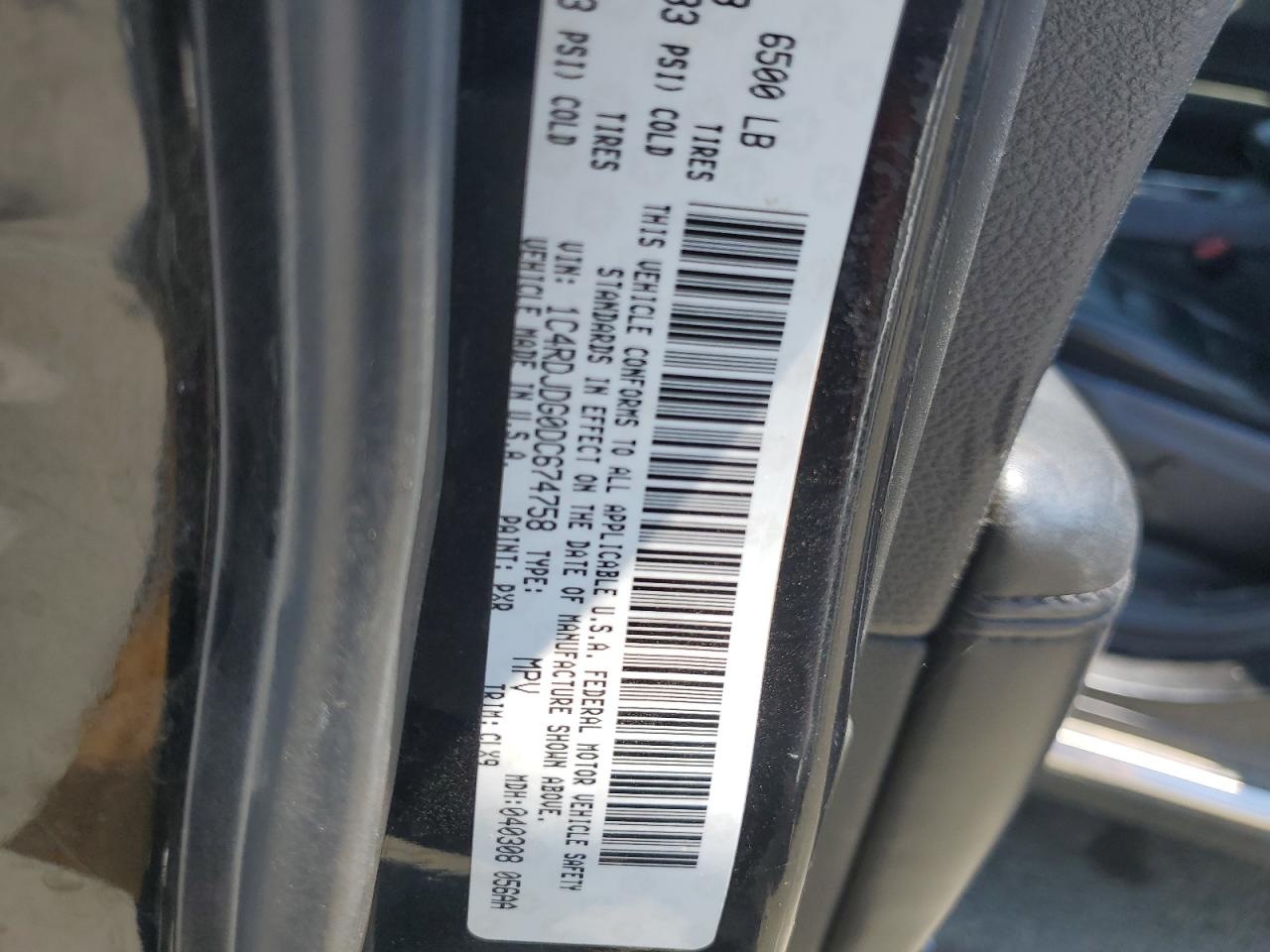 2013 Dodge Durango Crew VIN: 1C4RDJDG0DC674758 Lot: 62662854