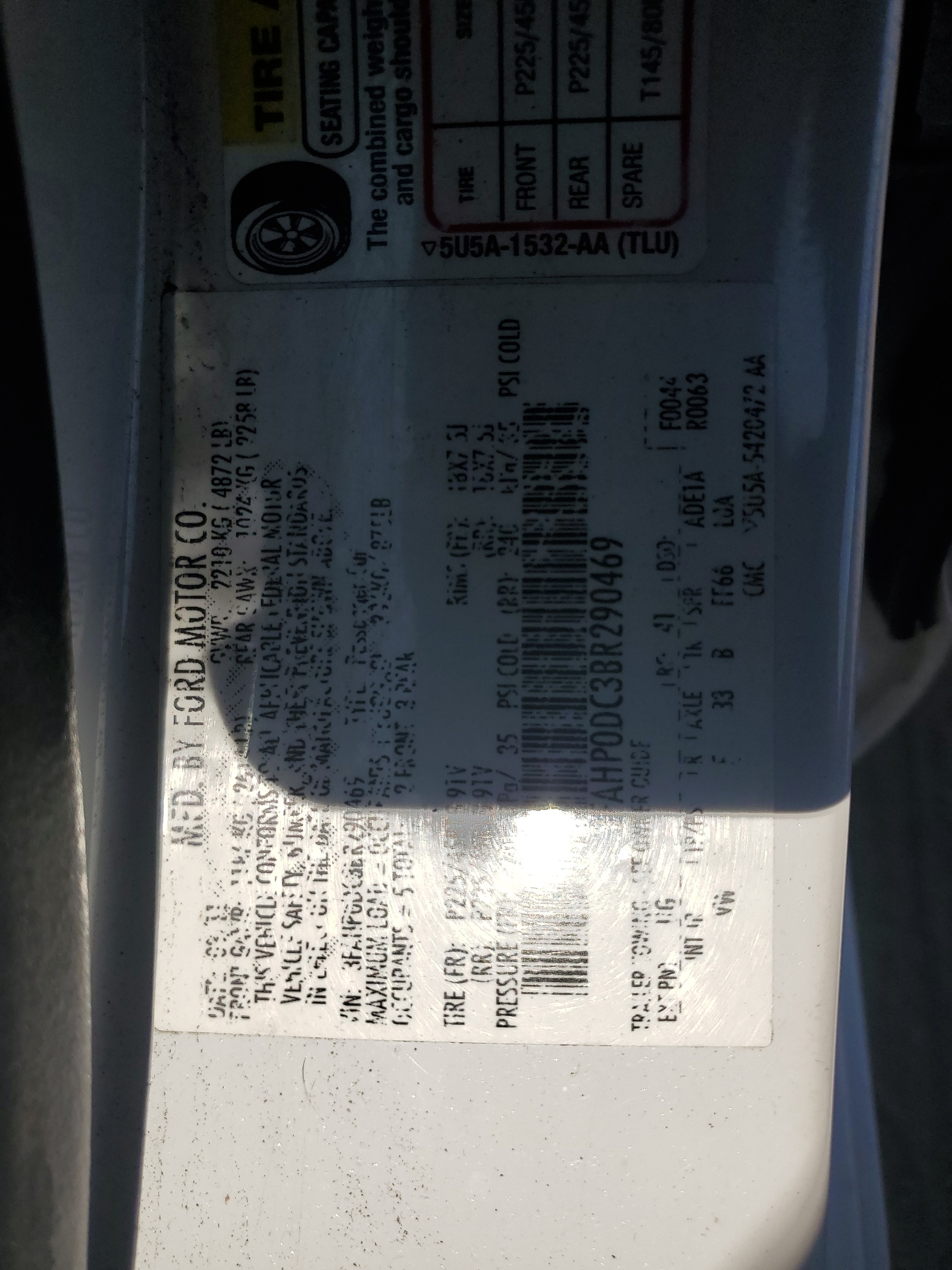 3FAHP0DC3BR290469 2011 Ford Fusion Sport