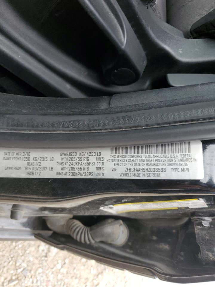 2017 Fiat 500L Pop VIN: ZFBCFAAH9HZ038598 Lot: 63059924