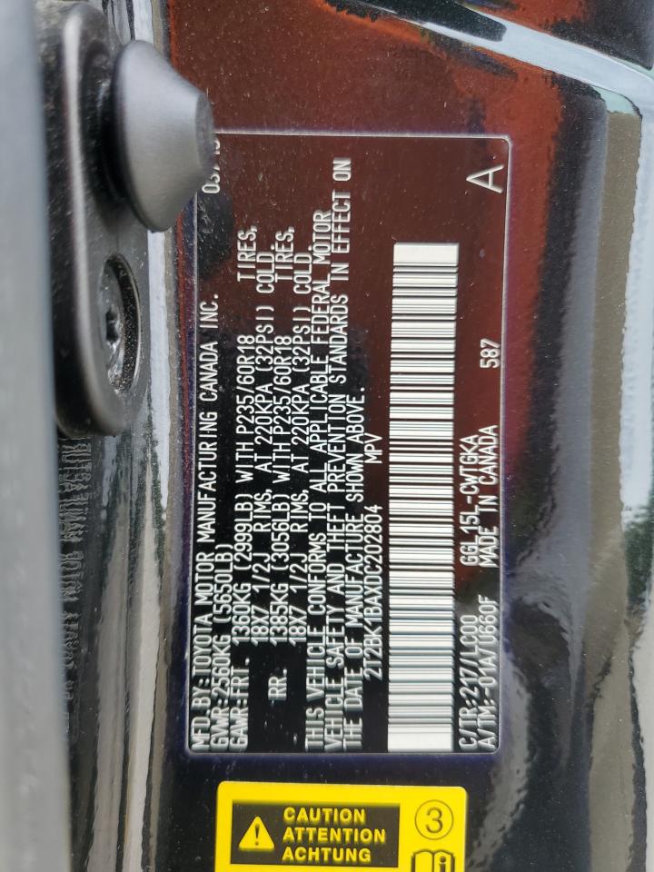 2013 Lexus Rx 350 Base VIN: 2T2BK1BAXDC202804 Lot: 64174784