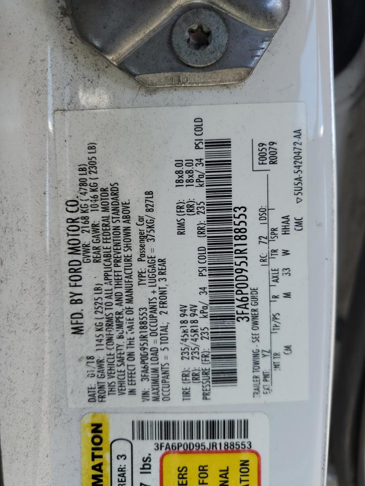 3FA6P0D95JR188553 2018 Ford Fusion Titanium/Platinum