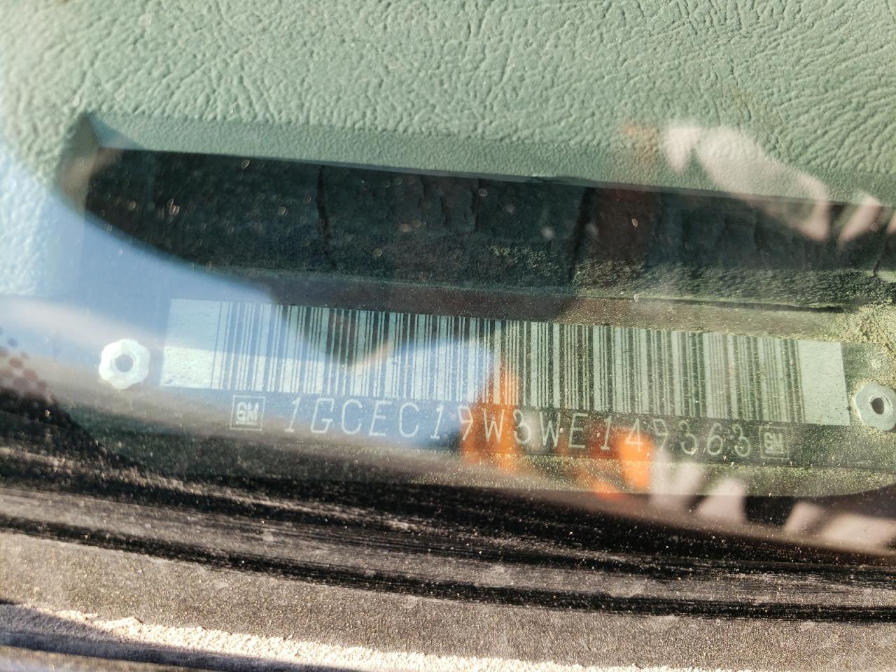 1998 Chevrolet Gmt-400 C1500 VIN: 1GCEC19W3WE149363 Lot: 63266584