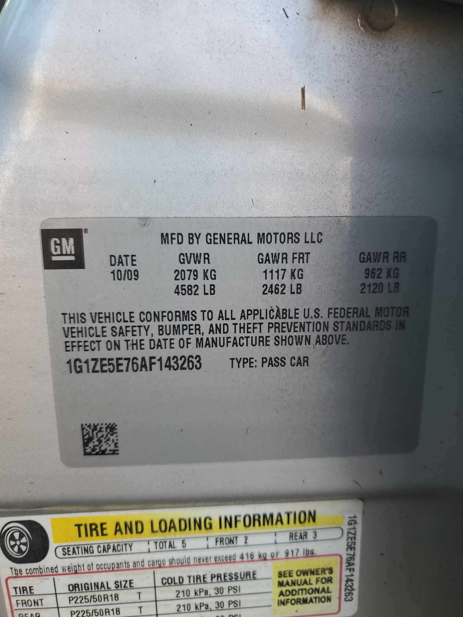 1G1ZE5E76AF143263 2010 Chevrolet Malibu Ltz