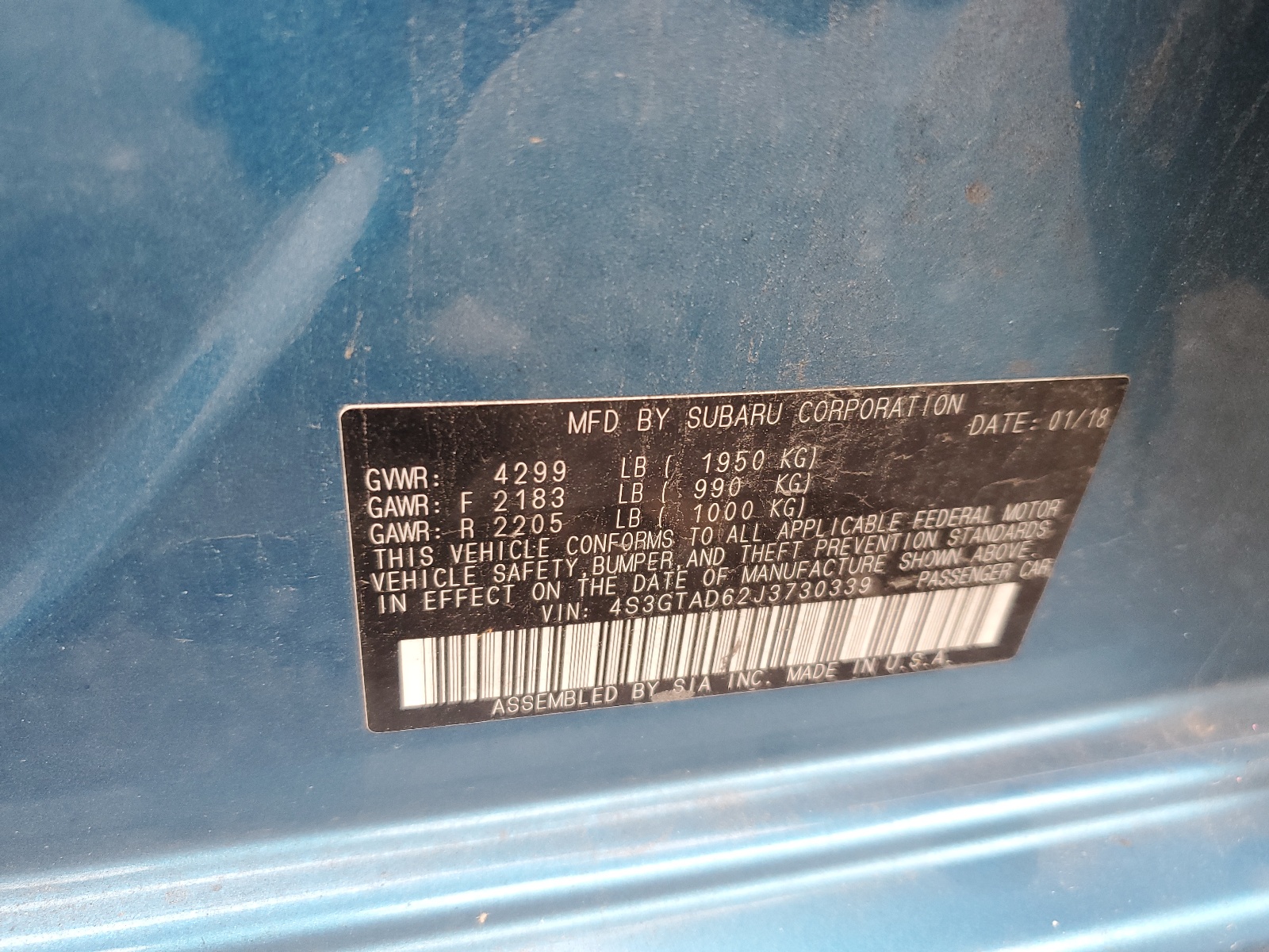 4S3GTAD62J3730339 2018 Subaru Impreza Premium Plus