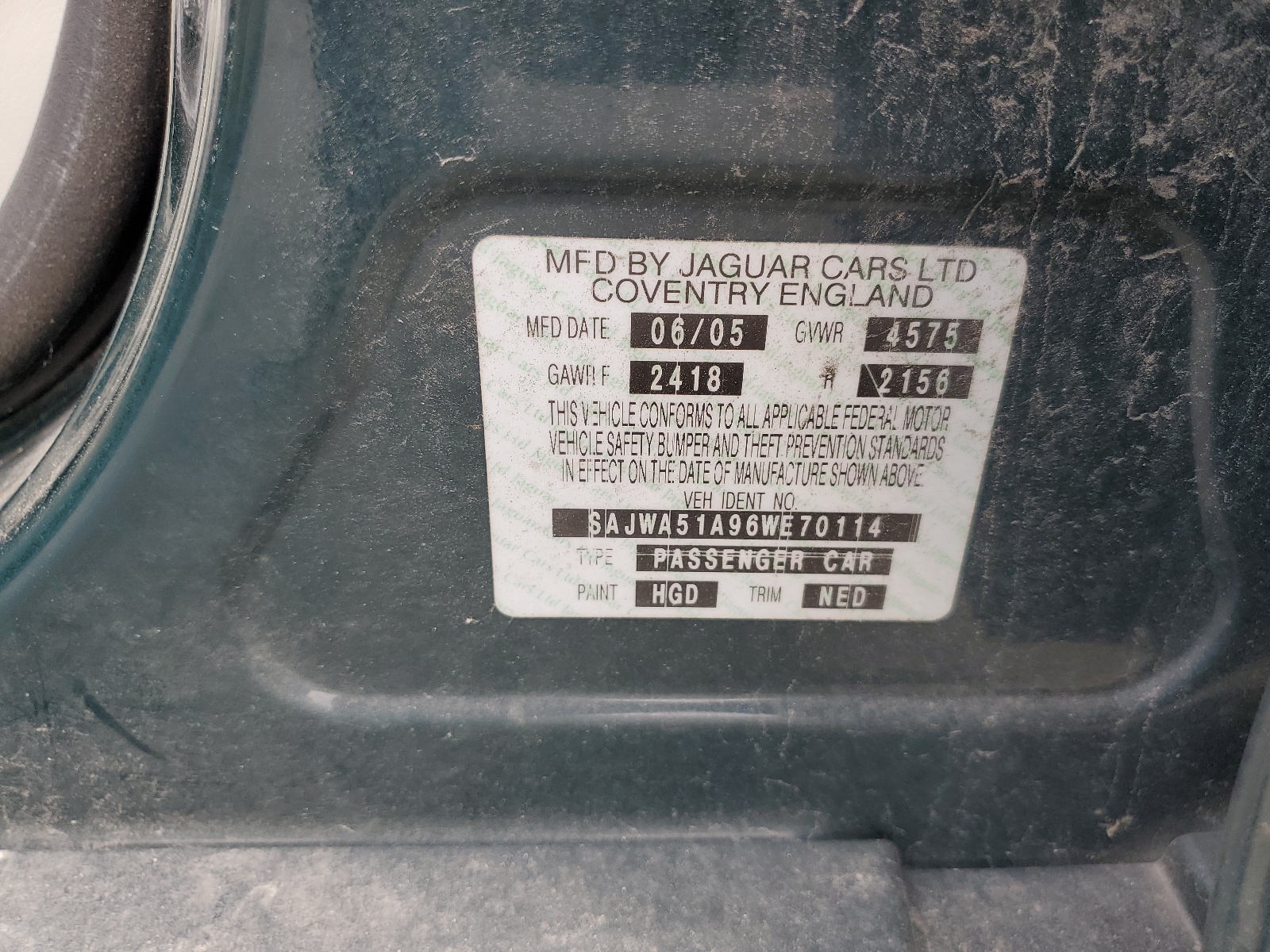 SAJWA51A96WE70114 2006 Jaguar X-Type 3.0