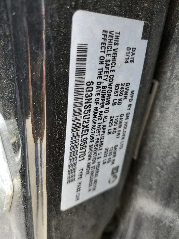 2014 Chevrolet Caprice Police VIN: 6G3NS5U2XEL959701 Lot: 61701034