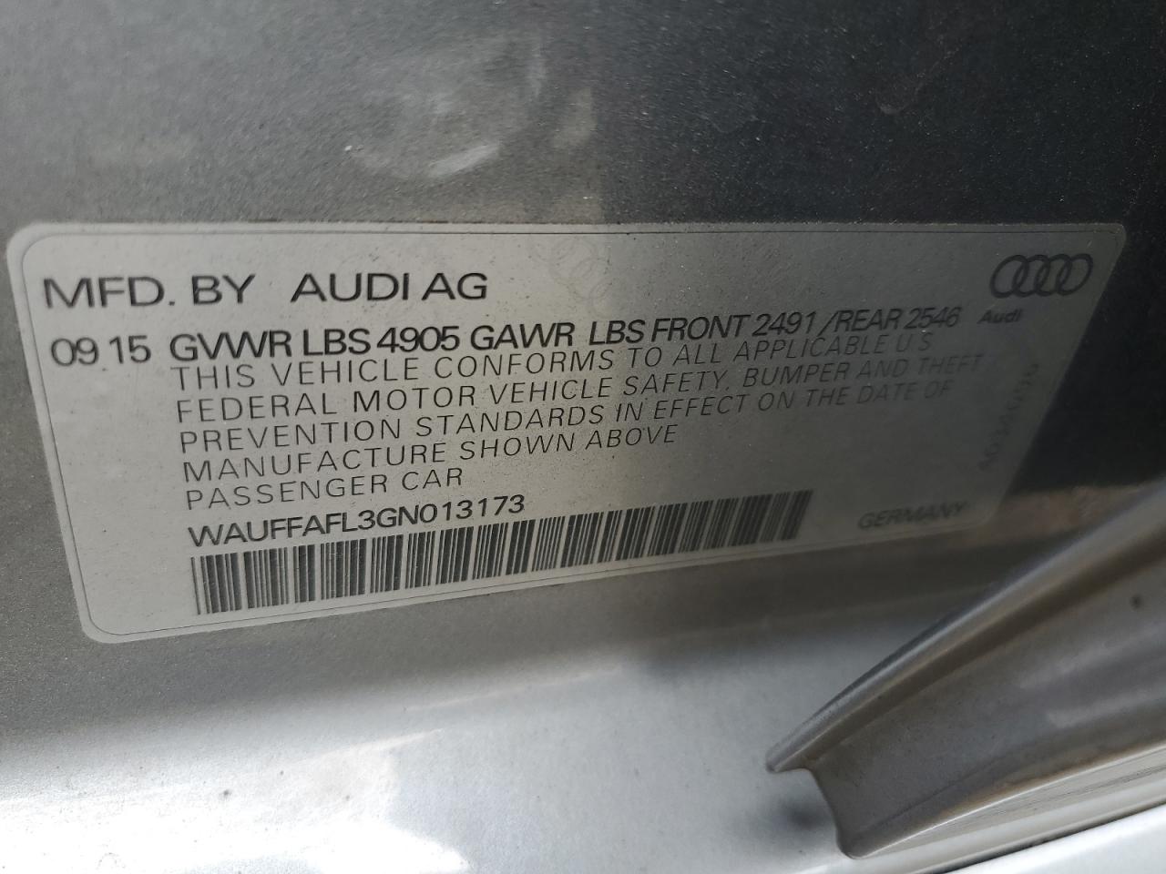 WAUFFAFL3GN013173 2016 AUDI A4 - Image 12