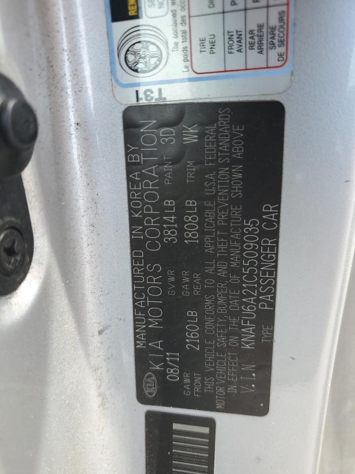 2012 Kia Forte Ex VIN: KNAFU6A21C5509035 Lot: 62805874