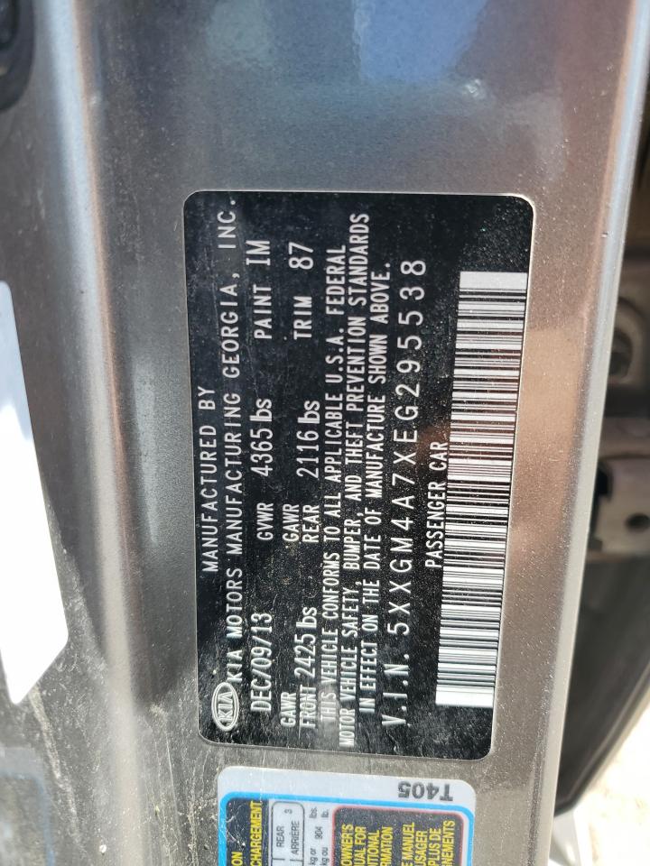 2014 Kia Optima Lx VIN: 5XXGM4A7XEG295538 Lot: 62050294